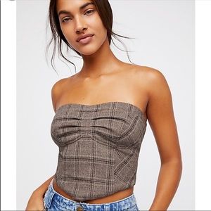 Free People Plaid Bustier